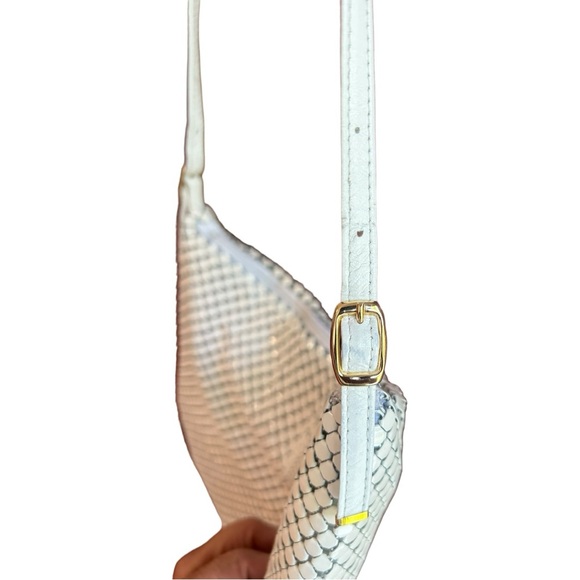 Whiting & Davis white vintage metal bead bag - Picture 4 of 8